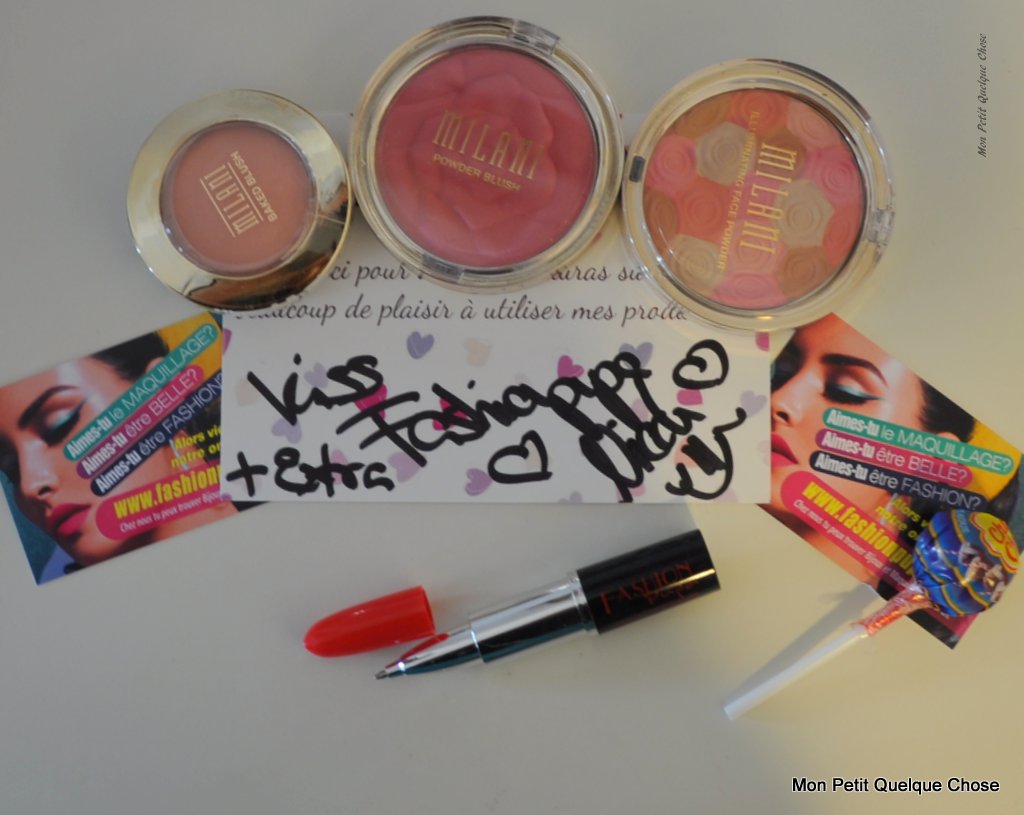 commande fashionpupa, blushs Milani