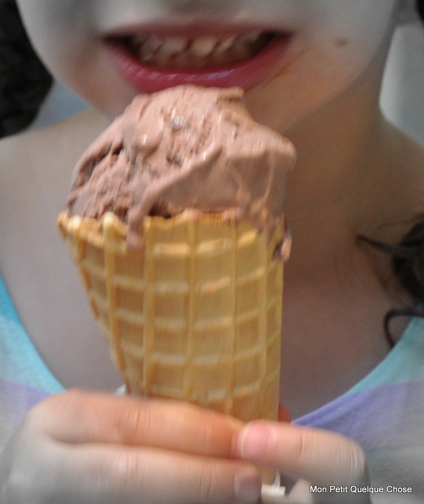 Sortie familiale à Berne, glace au chocolat